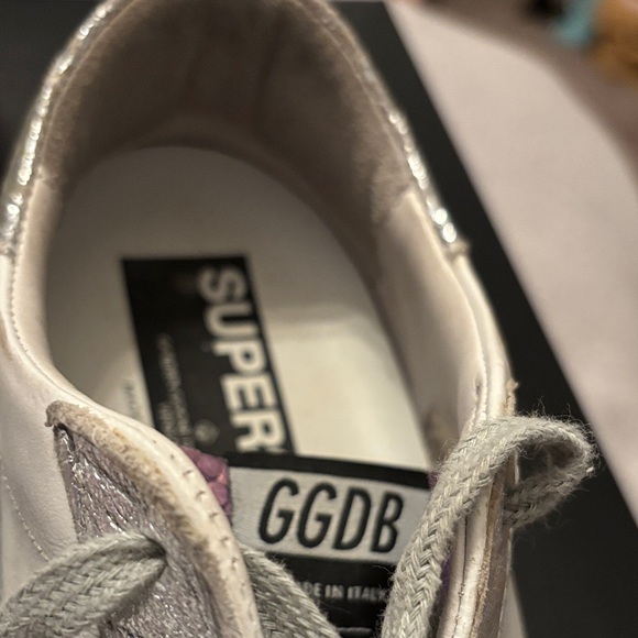 Women's Golden Goose Metallic Pink Star Accent Sneakers - Picture 6 of 11